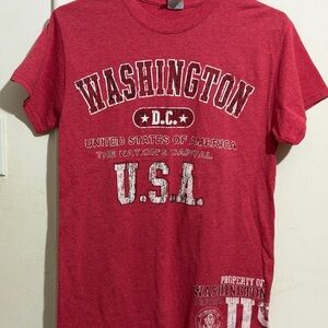 Deadstock Washington D.C. USA Graphic Tee - Red